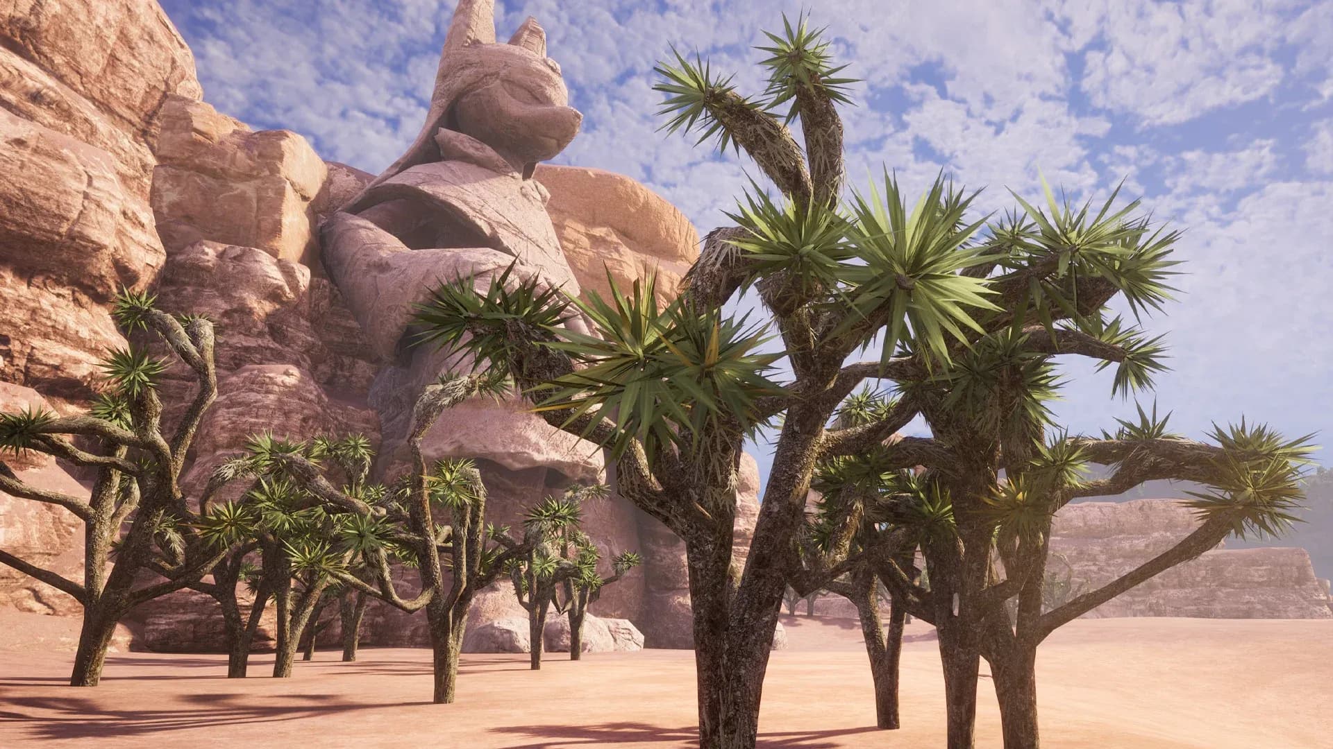 Sturdy spiky desert trees in Twilight Dunes used for Hardwood